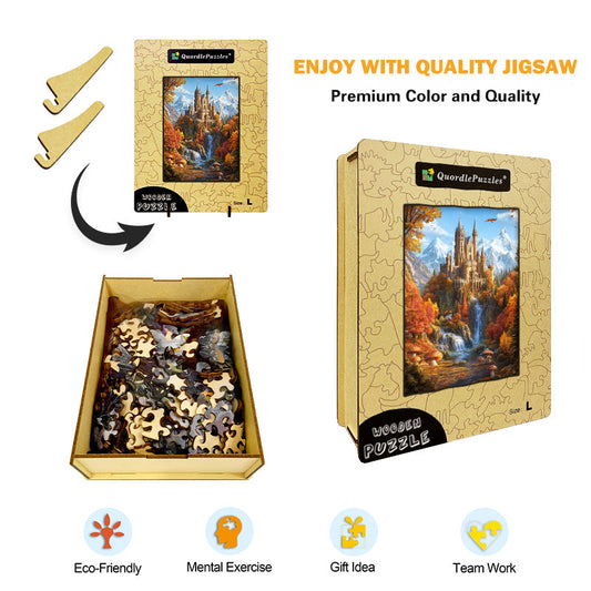 Autumn Castle Wooden Jigsaw Puzzle