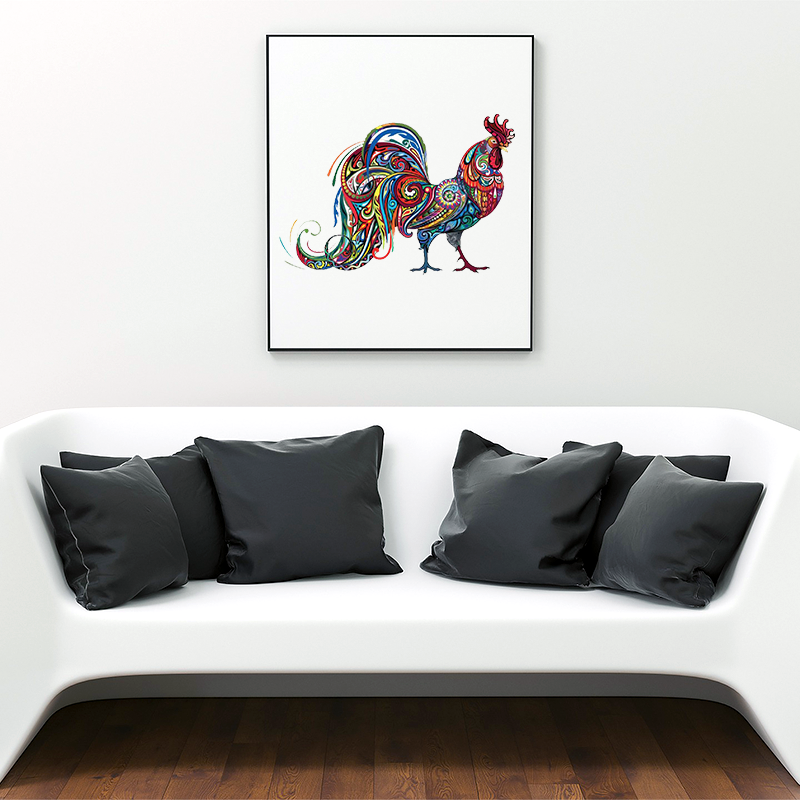 Colorful Rooster Jigsaw Puzzle