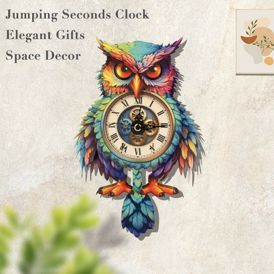 Rainbow Owl 3D Wooden Clock Puzzle