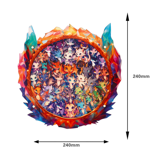 Crystal Dragon Gathering Display Puzzle