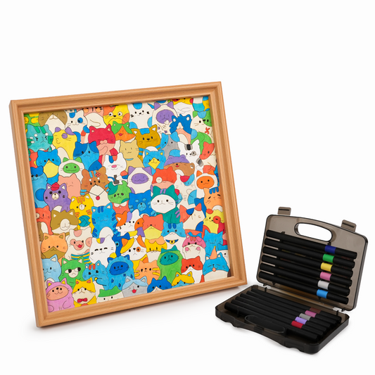 Quordle Puzzles® Wooden Coloring Puzzle – Build It. Color It. Love It.