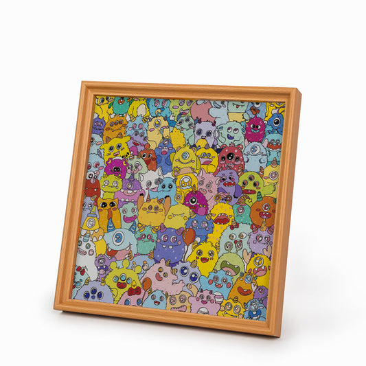 Little Monsters - Wooden Coloring Puzzle
