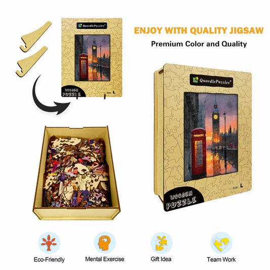 London Telephone Wooden Jigsaw Puzzle