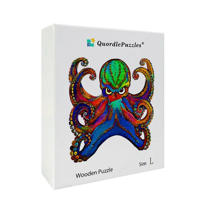 Rainbow Reef Octopus Wooden Jigsaw Puzzle