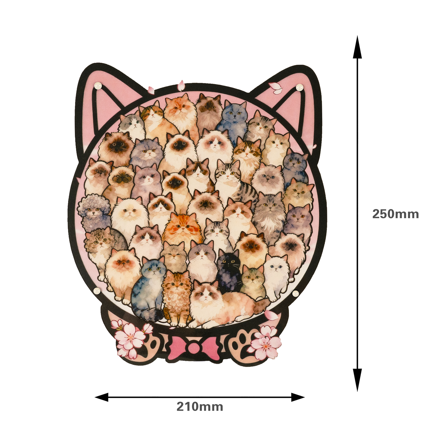 Cherry Blossom Cat Gathering Display Puzzle