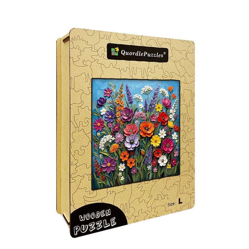 Vibrant Spring Blossom Wooden Jigsaw Puzzle