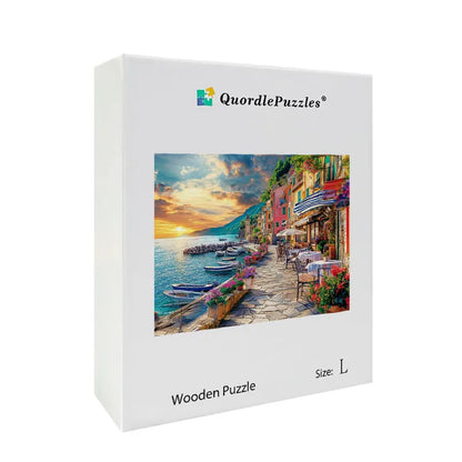 Coastal Town Wooden Jigsaw Puzzle