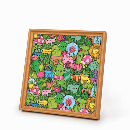 Botanical Paradise - Wooden Coloring Puzzle