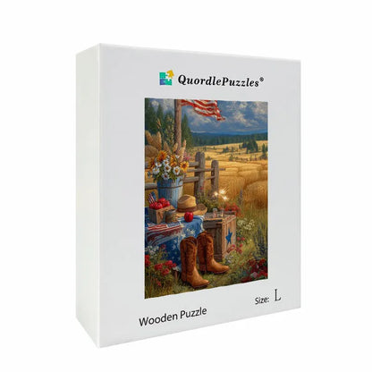 Americana Still Life Wooden Jigsaw Puzzle