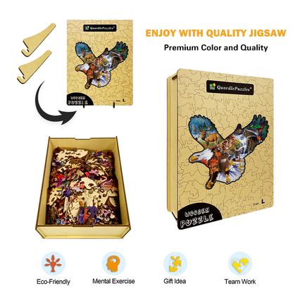 🔥LAST DAY 92% OFF-Eagle Eye Wooden Jigsaw Puzzle