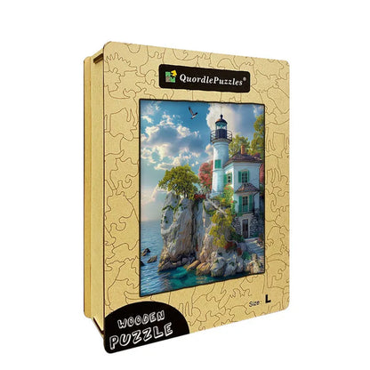 Lighthouse Cove Wooden Jigsaw Puzzle