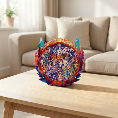 Crystal Dragon Gathering Display Puzzle