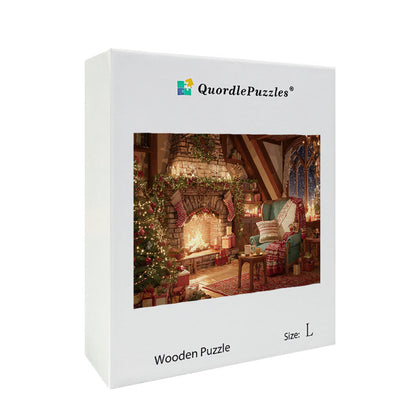 Christmas Hearth Wooden Jigsaw Puzzle