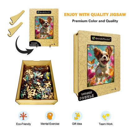 Spaniel Puppy Wooden Jigsaw Puzzle