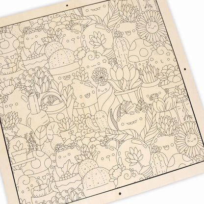Botanical Paradise - Wooden Coloring Puzzle