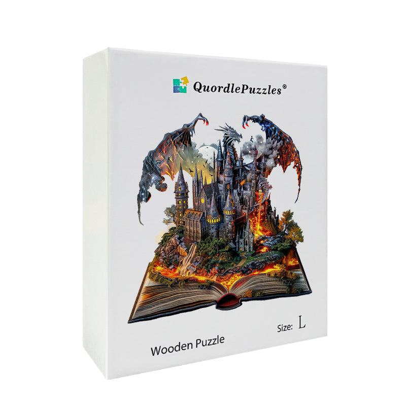 Dragon Castle in a Book Wooden Jigsaw Puzzle
