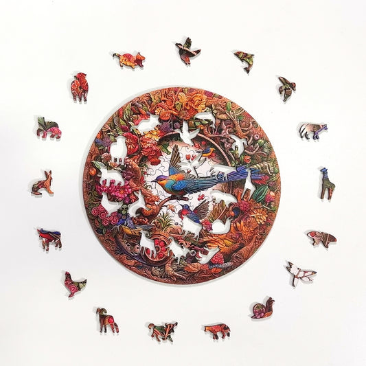 🔥Last Day 83% OFF-Bird and Bloom Wooden Jigsaw Puzzle