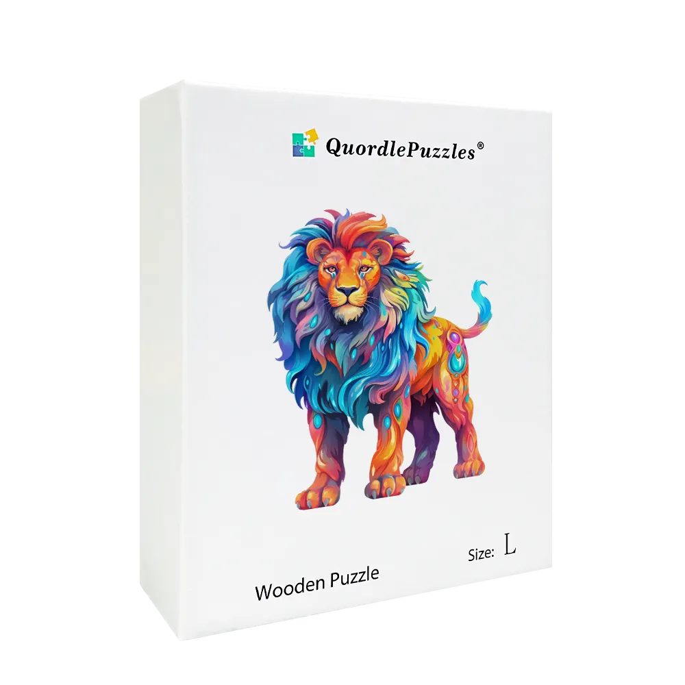 🔥Last Day 84% OFF-Colorful lion Wooden Jigsaw Puzzle
