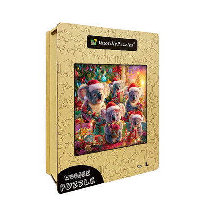 Holiday Koalas Wooden Jigsaw Puzzle