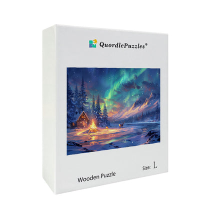 Aurora Night Wooden Jigsaw Puzzle