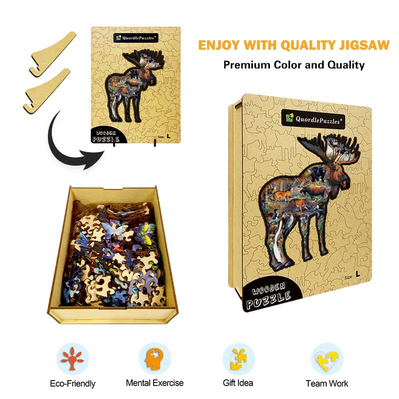 🔥LAST DAY 92% -Walk On The Wild Side Wooden Jigsaw Puzzle