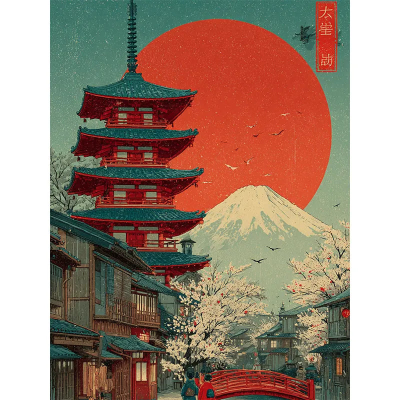 Ukiyo Landscape Wooden Jigsaw Puzzle