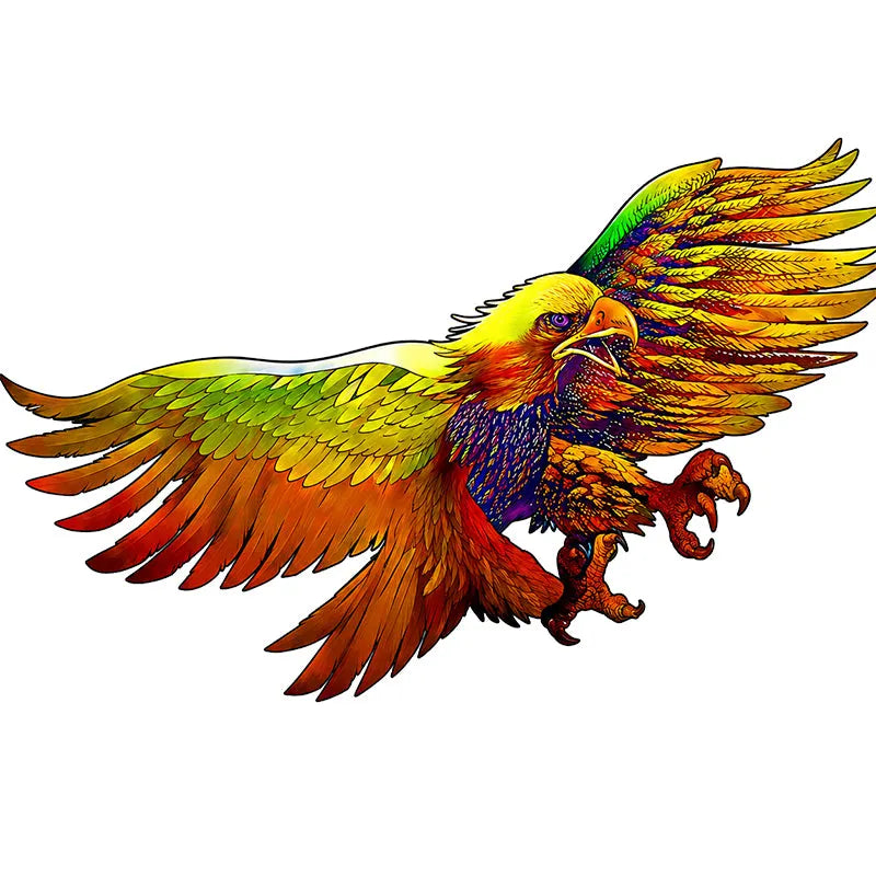 Golden Sky Eagle Wooden Jigsaw Puzzle