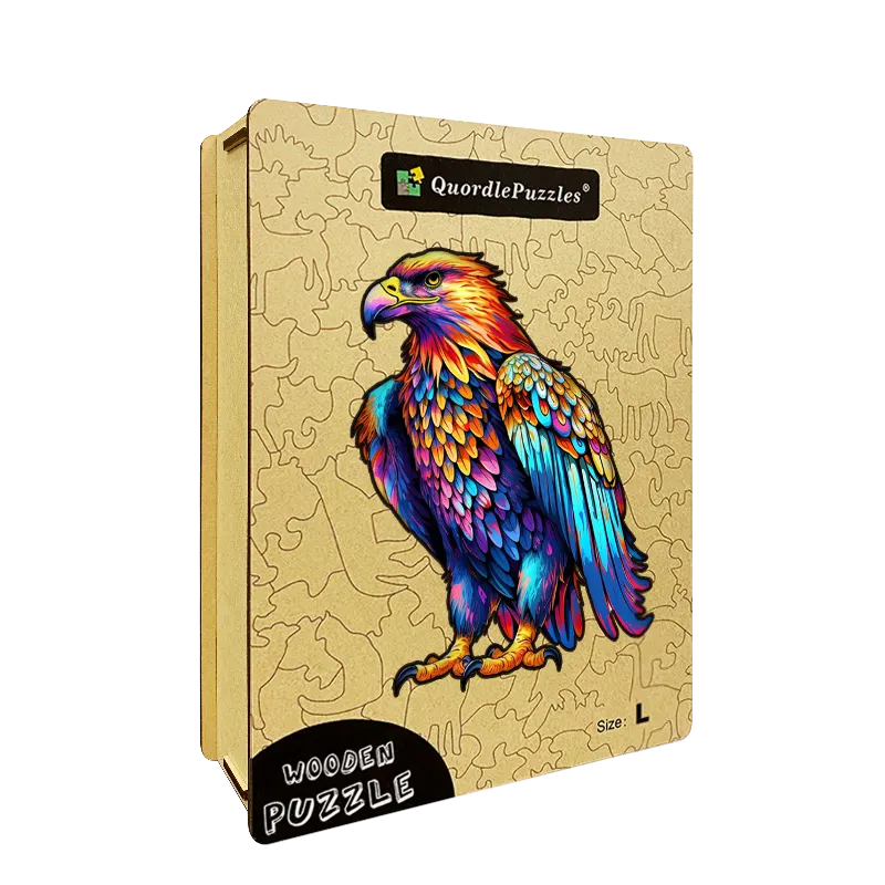 🔥LAST DAY 92% -Colorful Eagle Art Wooden Jigsaw Puzzle