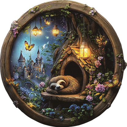 Sloth's Magical Treehouse Wooden Jigsaw Puzzle