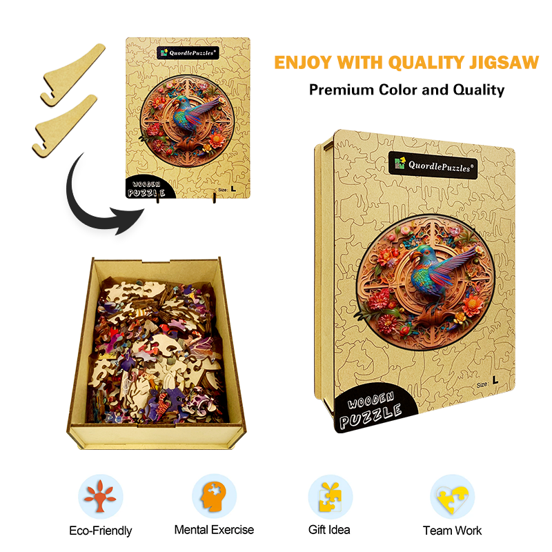 Bird and bloom1 Wooden Jigsaw Puzzle