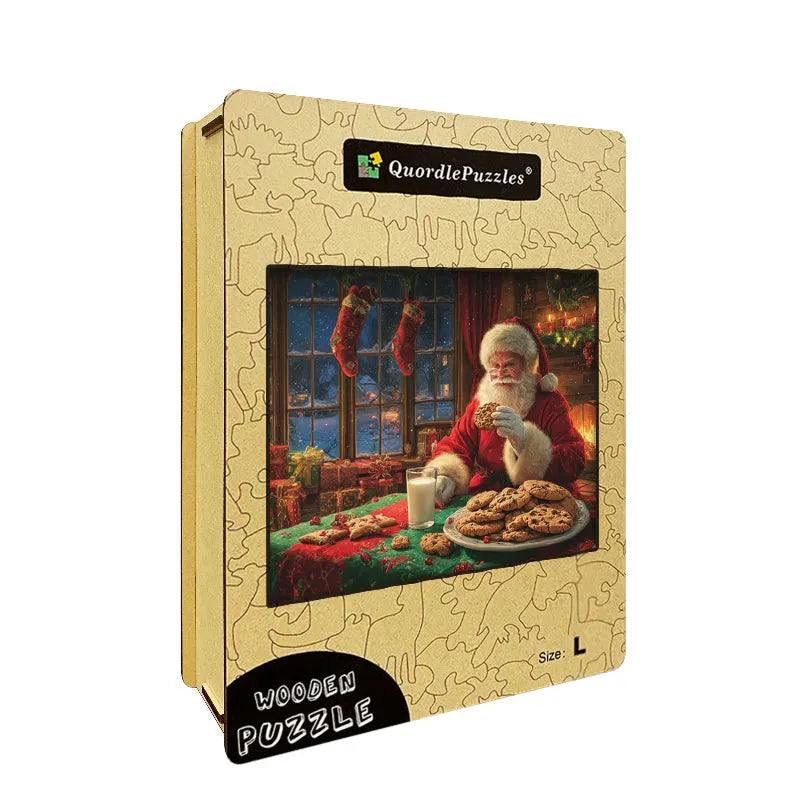 Santa Cookies Wooden Jigsaw Puzzle
