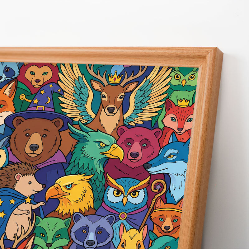 Enchanted Forest Friends - Wooden Coloring Puzzle