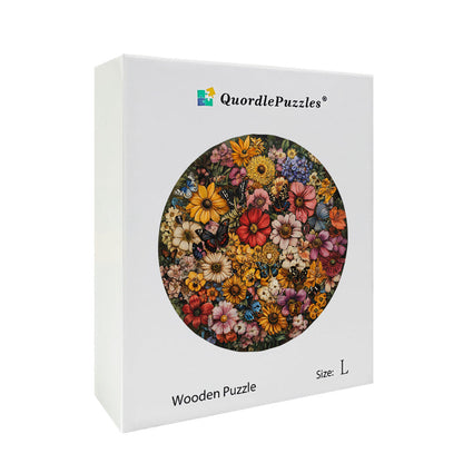 Floral Medley Wooden Jigsaw Puzzle