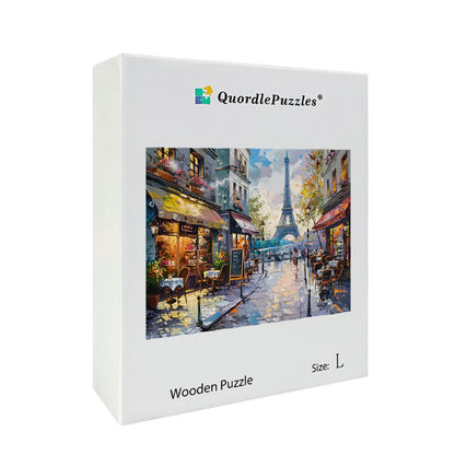 Paris Cafe Wooden Jigsaw Puzzle