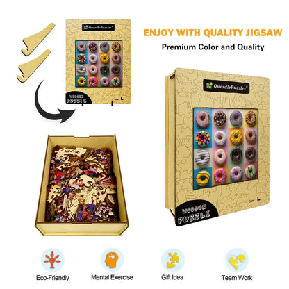 Donut Palette Wooden Jigsaw Puzzle
