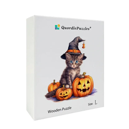 🔥LAST DAY 85% OFF-Cat Witch Hat Pumpkin Halloween Vinyl Sticker