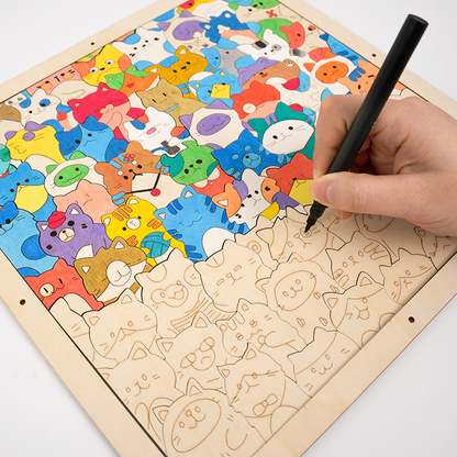 Quordle Puzzles® Wooden Coloring Puzzle – Build It. Color It. Love It.