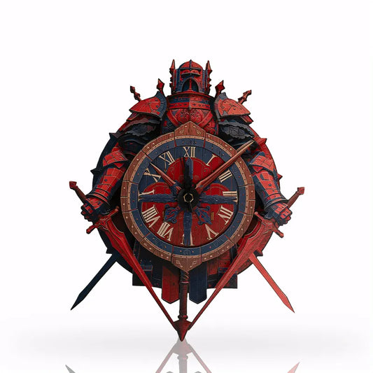 Knight of Time Collective Display Wooden Clock Puzzle