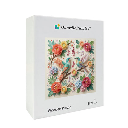 Melody of Spring Birds Wooden Jigsaw Puzzle