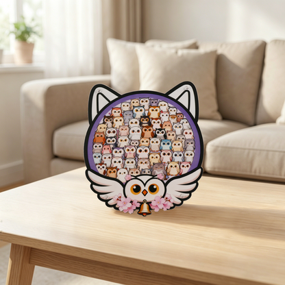 Enchanted Owl Gathering Display Puzzle