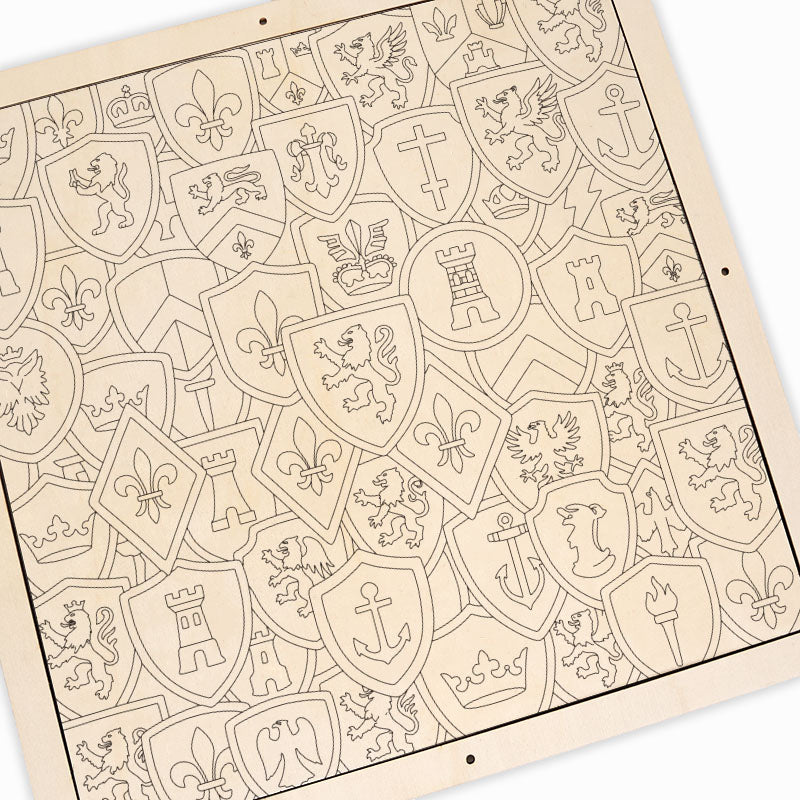 Badge Collection - Wooden Coloring Puzzle