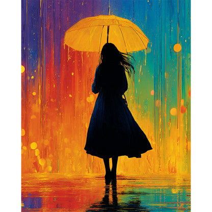 Rain Silhouette Wooden Jigsaw Puzzle