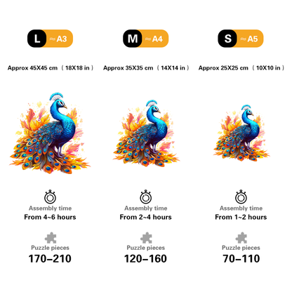 🔥Last Day 92% OFF-Striking peacock Wooden Jigsaw Puzzle