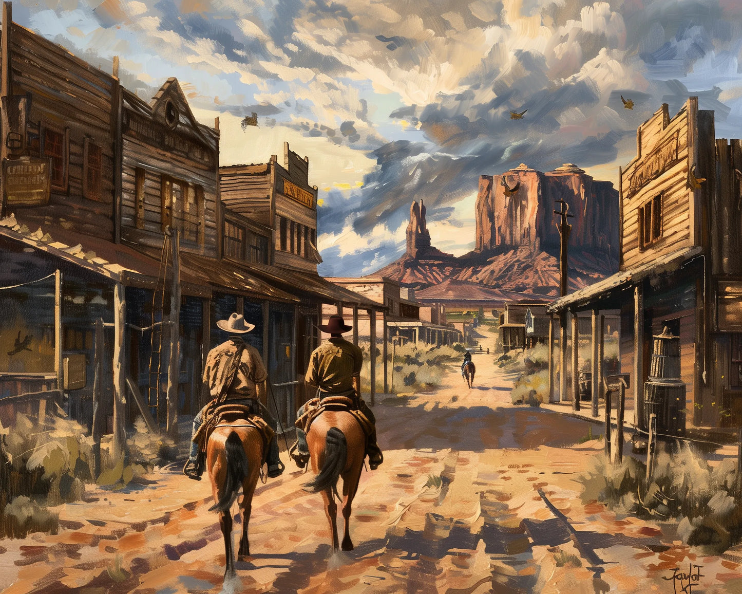 Desert Cowboys Wooden Jigsaw Puzzle