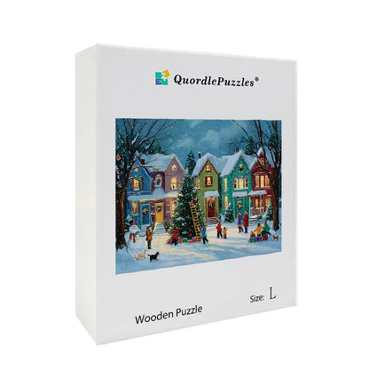 Christmas Village Wooden Jigsaw Puzzle