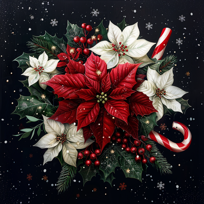Holiday Poinsettia Wooden Jigsaw Puzzle