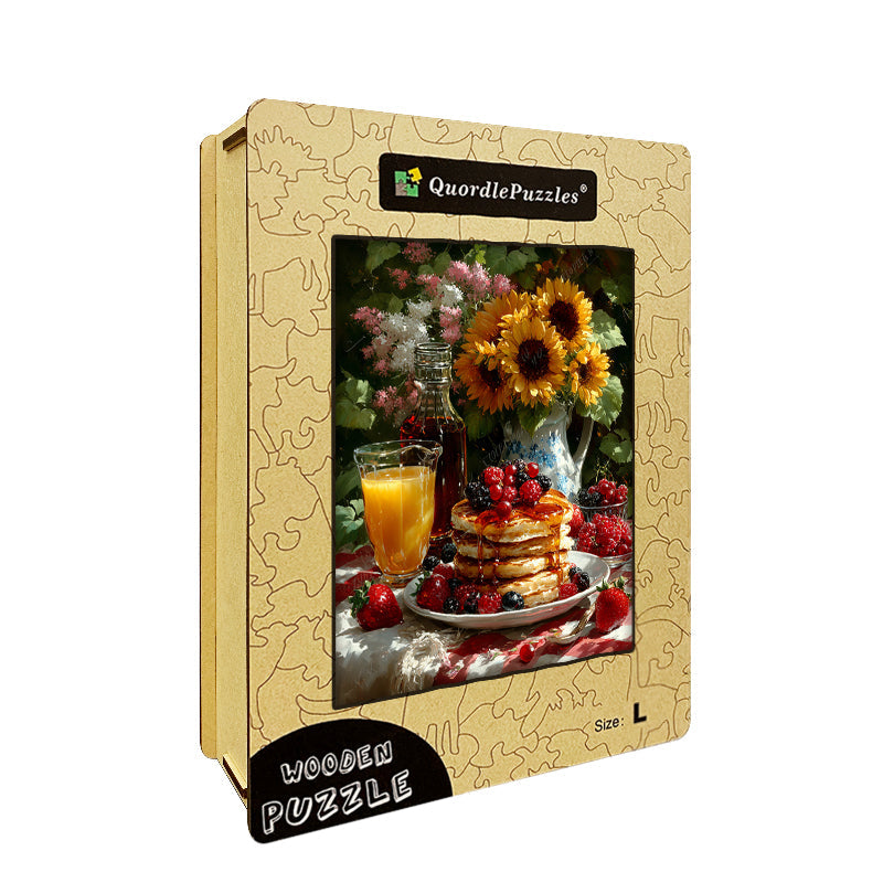 Garden Breakfast Wooden Jigsaw Puzzle