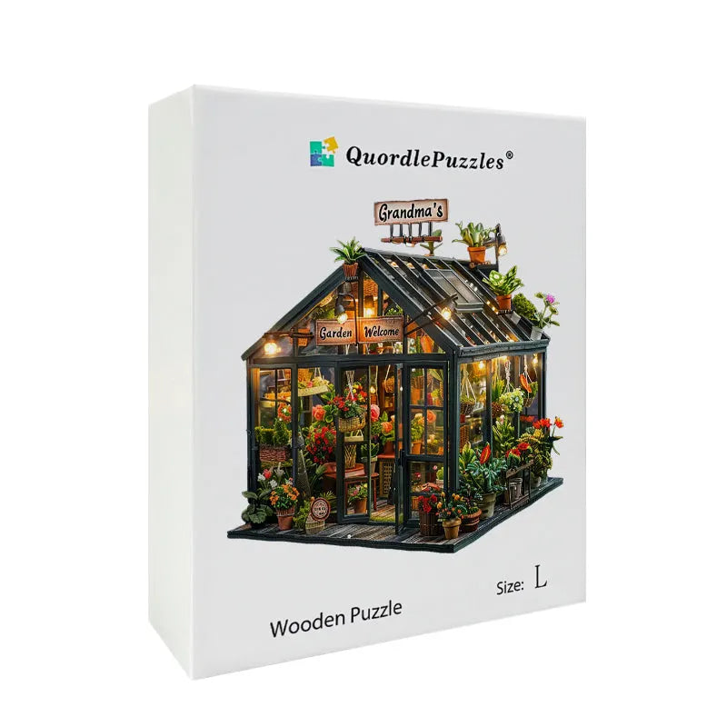 Grandma's Garden Greenhouse Wooden Jigsaw Puzzle