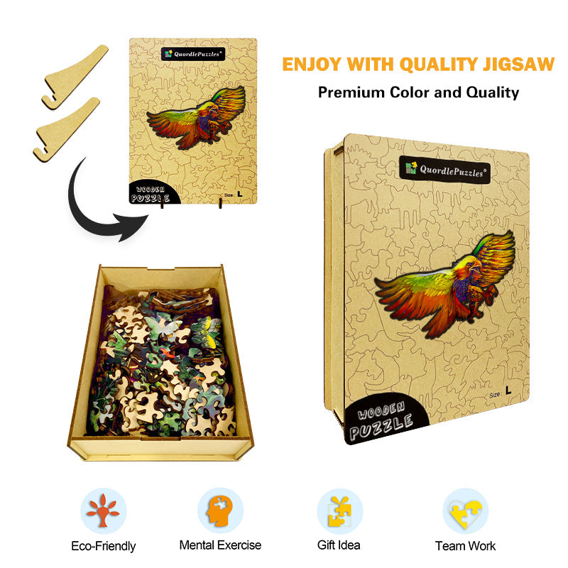 Golden Sky Eagle Wooden Jigsaw Puzzle