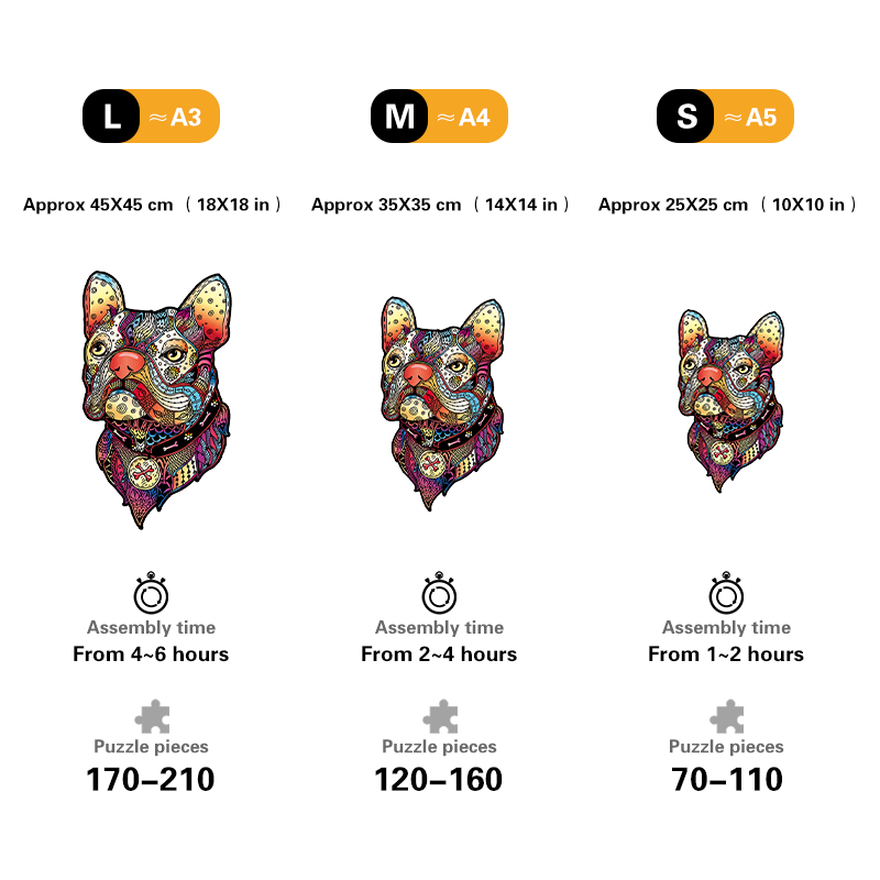 Colorful French Bulldog Puzzle